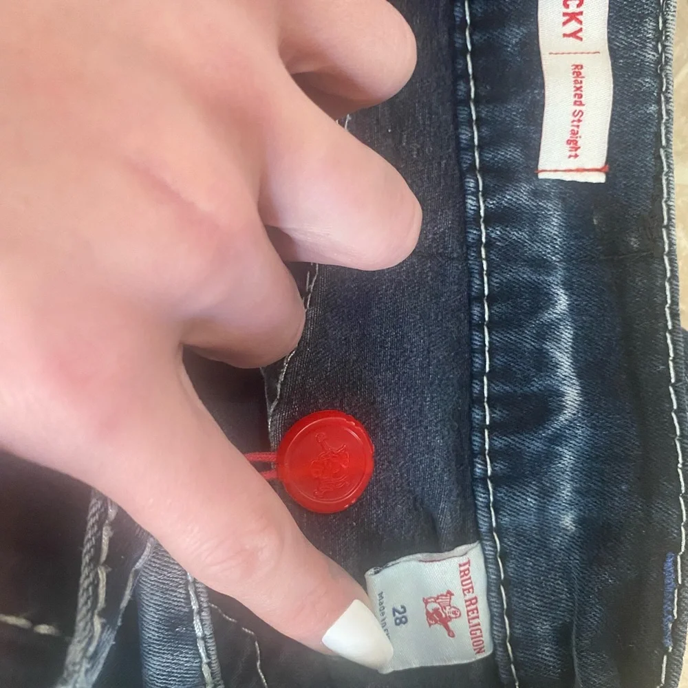 True Religion Dark Blue Straight Leg Jeans - Picture 4 of 4